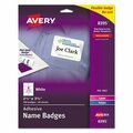 Avery Dennison Avery, FLEXIBLE ADHESIVE NAME BADGE LABELS, 3.38 X 2.33, WHITE, 160PK 8395